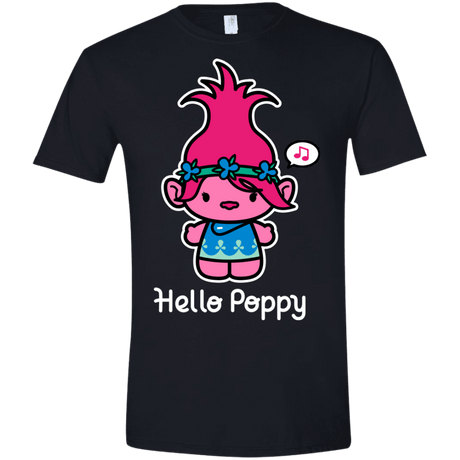 T-Shirts Black / X-Small Hello Poppy Men's Semi-Fitted Softstyle