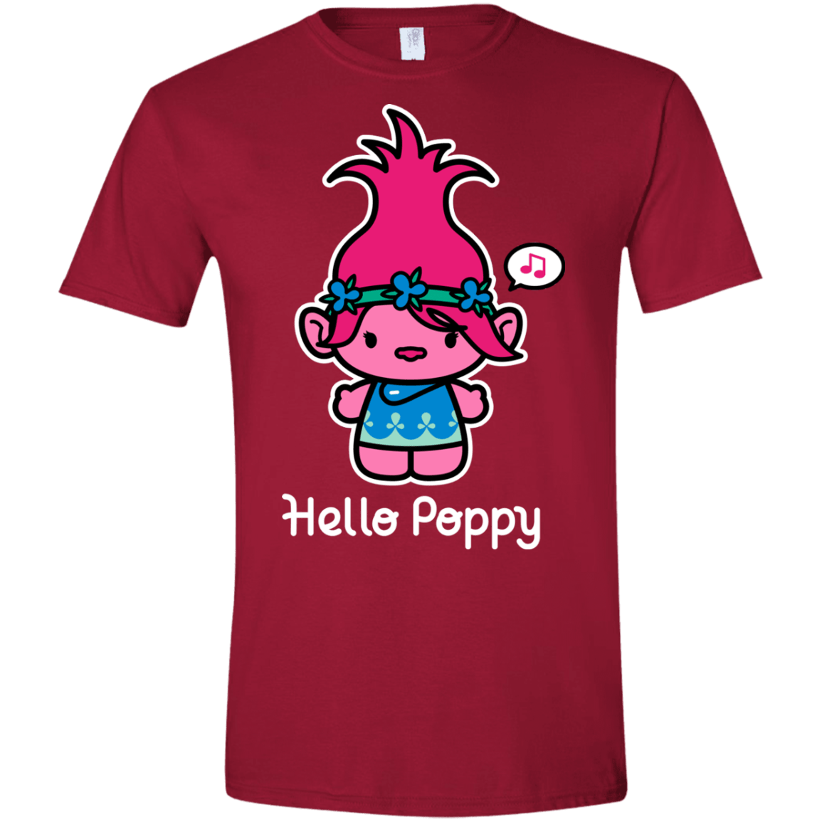 T-Shirts Cardinal Red / S Hello Poppy Men's Semi-Fitted Softstyle