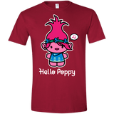 T-Shirts Cardinal Red / S Hello Poppy Men's Semi-Fitted Softstyle