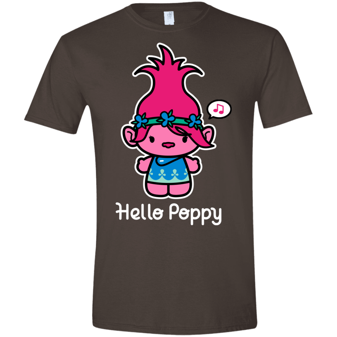 T-Shirts Dark Chocolate / S Hello Poppy Men's Semi-Fitted Softstyle