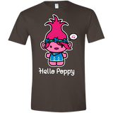 T-Shirts Dark Chocolate / S Hello Poppy Men's Semi-Fitted Softstyle