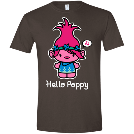 T-Shirts Dark Chocolate / S Hello Poppy Men's Semi-Fitted Softstyle