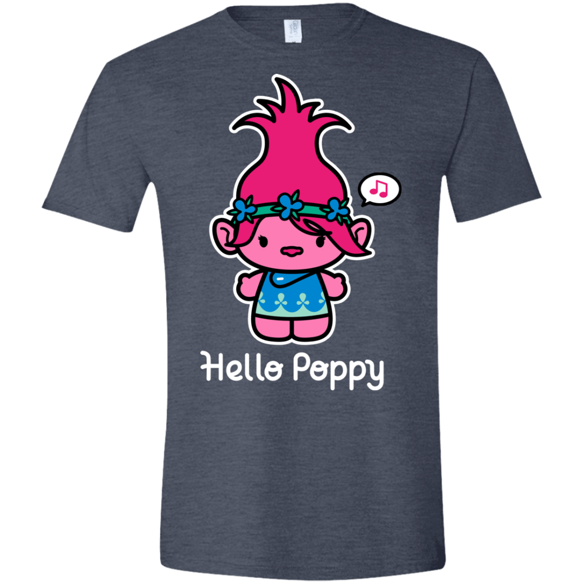 T-Shirts Heather Navy / S Hello Poppy Men's Semi-Fitted Softstyle