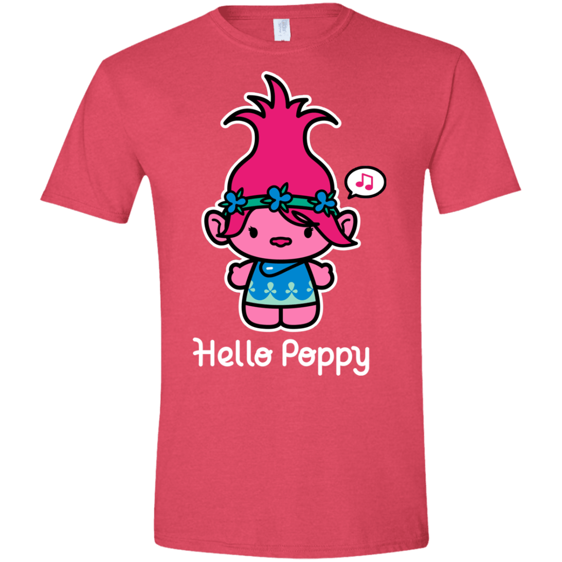 T-Shirts Heather Red / S Hello Poppy Men's Semi-Fitted Softstyle