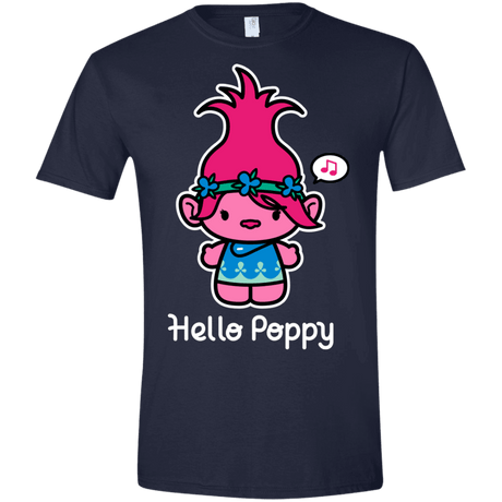 T-Shirts Navy / X-Small Hello Poppy Men's Semi-Fitted Softstyle