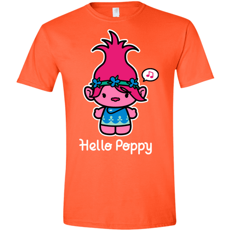 T-Shirts Orange / S Hello Poppy Men's Semi-Fitted Softstyle