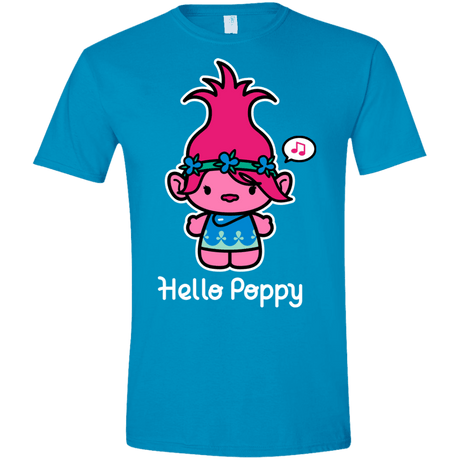 T-Shirts Sapphire / S Hello Poppy Men's Semi-Fitted Softstyle