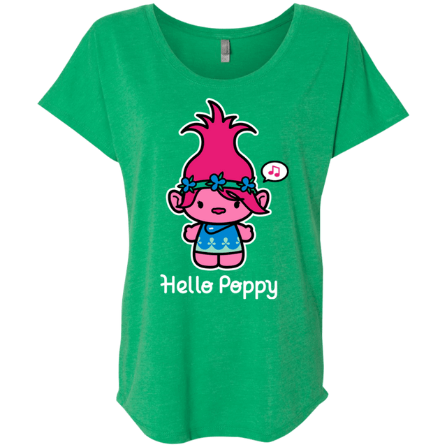 T-Shirts Envy / X-Small Hello Poppy Triblend Dolman Sleeve