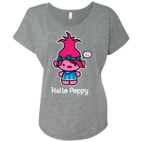 T-Shirts Premium Heather / X-Small Hello Poppy Triblend Dolman Sleeve