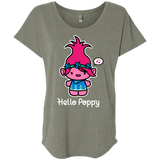 T-Shirts Venetian Grey / X-Small Hello Poppy Triblend Dolman Sleeve