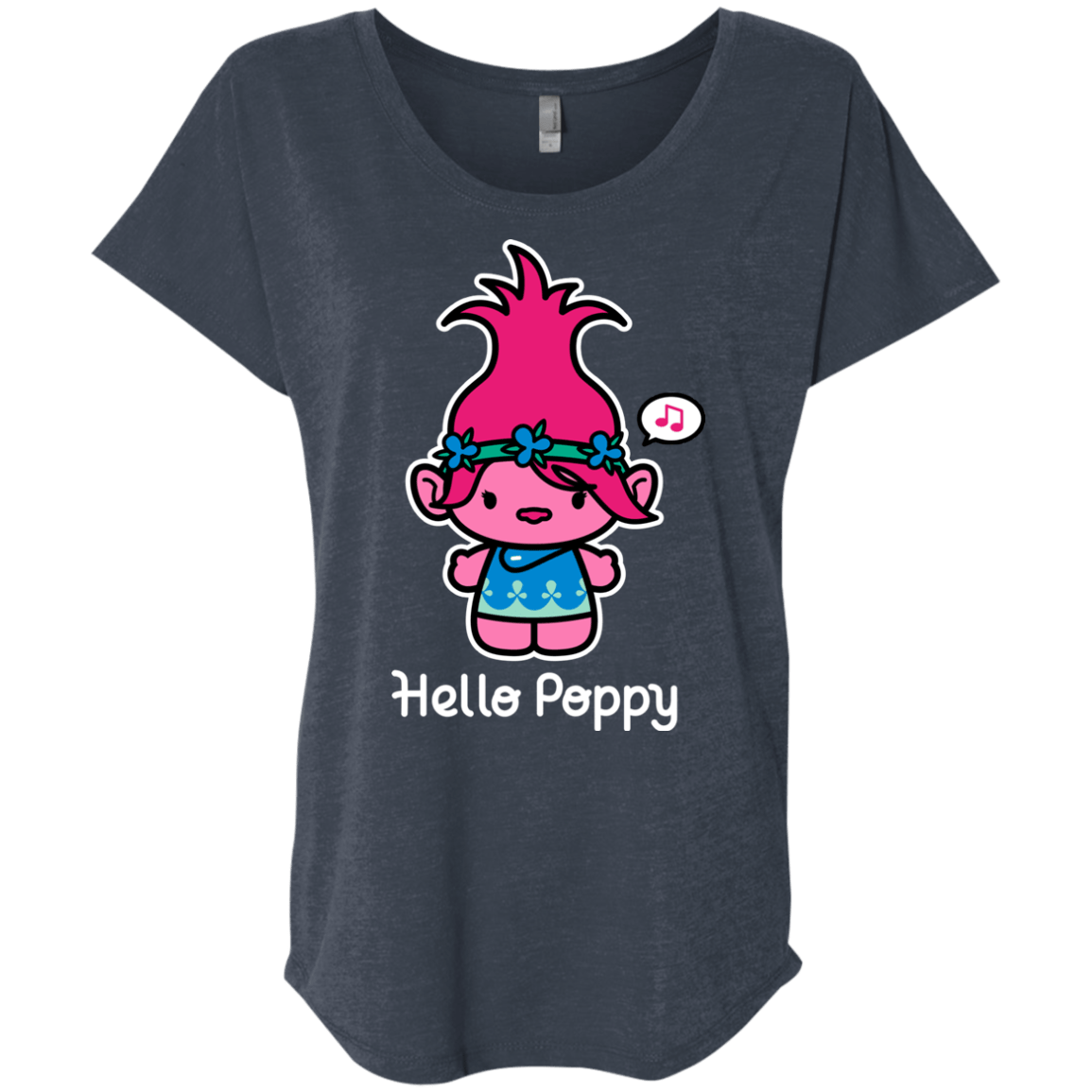 T-Shirts Vintage Navy / X-Small Hello Poppy Triblend Dolman Sleeve