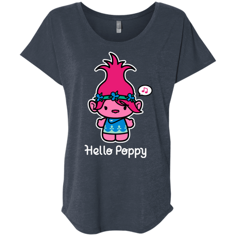 T-Shirts Vintage Navy / X-Small Hello Poppy Triblend Dolman Sleeve