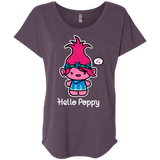 T-Shirts Vintage Purple / X-Small Hello Poppy Triblend Dolman Sleeve