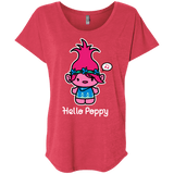 T-Shirts Vintage Red / X-Small Hello Poppy Triblend Dolman Sleeve