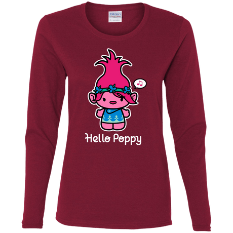 T-Shirts Cardinal / S Hello Poppy Women's Long Sleeve T-Shirt