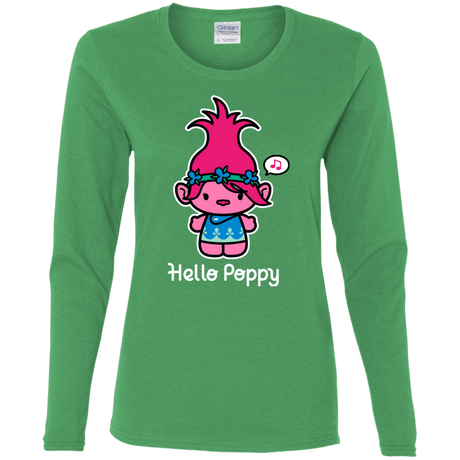 T-Shirts Irish Green / S Hello Poppy Women's Long Sleeve T-Shirt