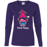T-Shirts Purple / S Hello Poppy Women's Long Sleeve T-Shirt
