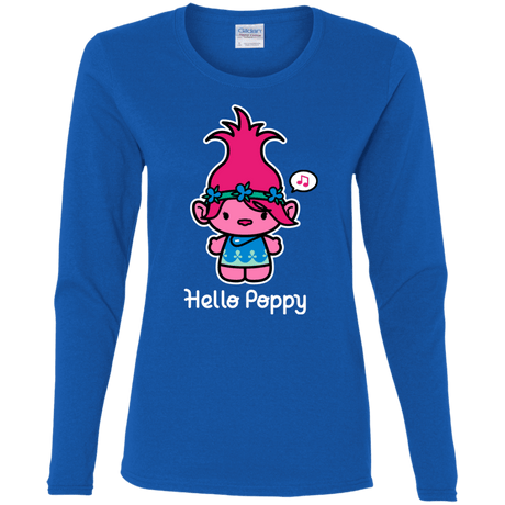 T-Shirts Royal / S Hello Poppy Women's Long Sleeve T-Shirt