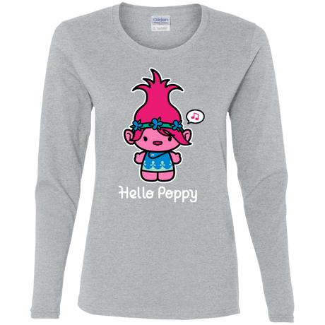 T-Shirts Sport Grey / S Hello Poppy Women's Long Sleeve T-Shirt