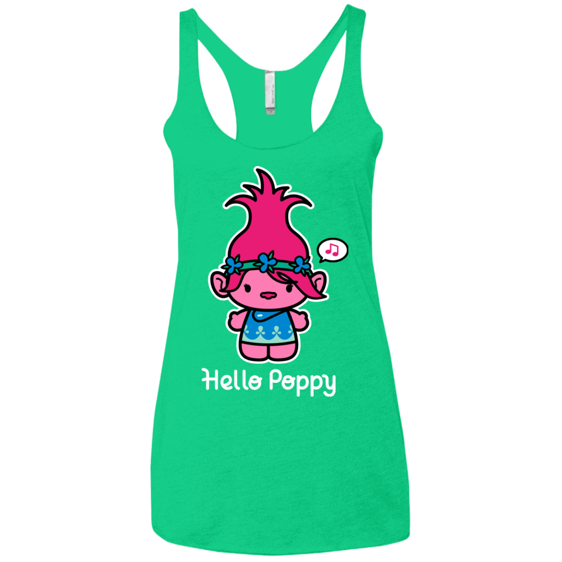 T-Shirts Envy / X-Small Hello Poppy Women's Triblend Racerback Tank
