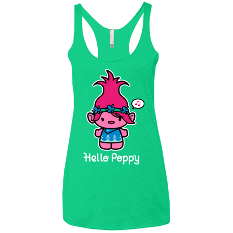 T-Shirts Envy / X-Small Hello Poppy Women's Triblend Racerback Tank