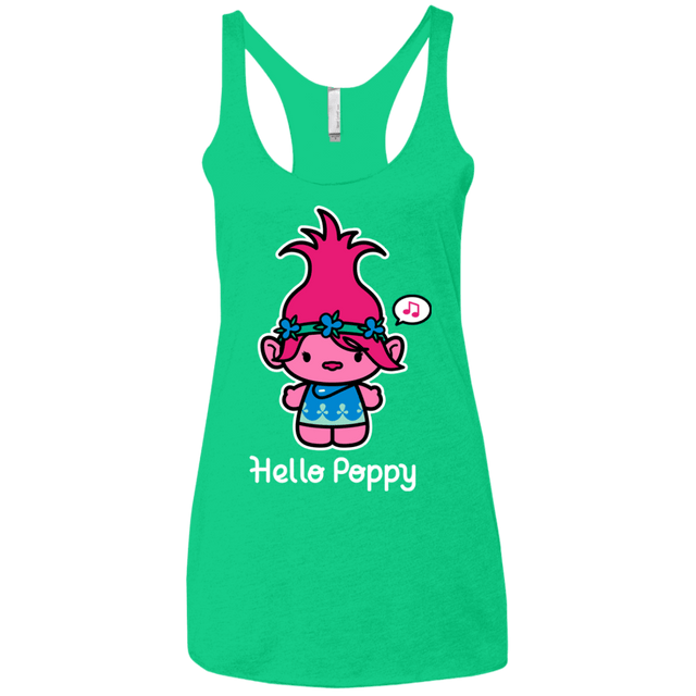 T-Shirts Envy / X-Small Hello Poppy Women's Triblend Racerback Tank