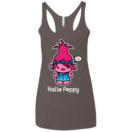 T-Shirts Macchiato / X-Small Hello Poppy Women's Triblend Racerback Tank