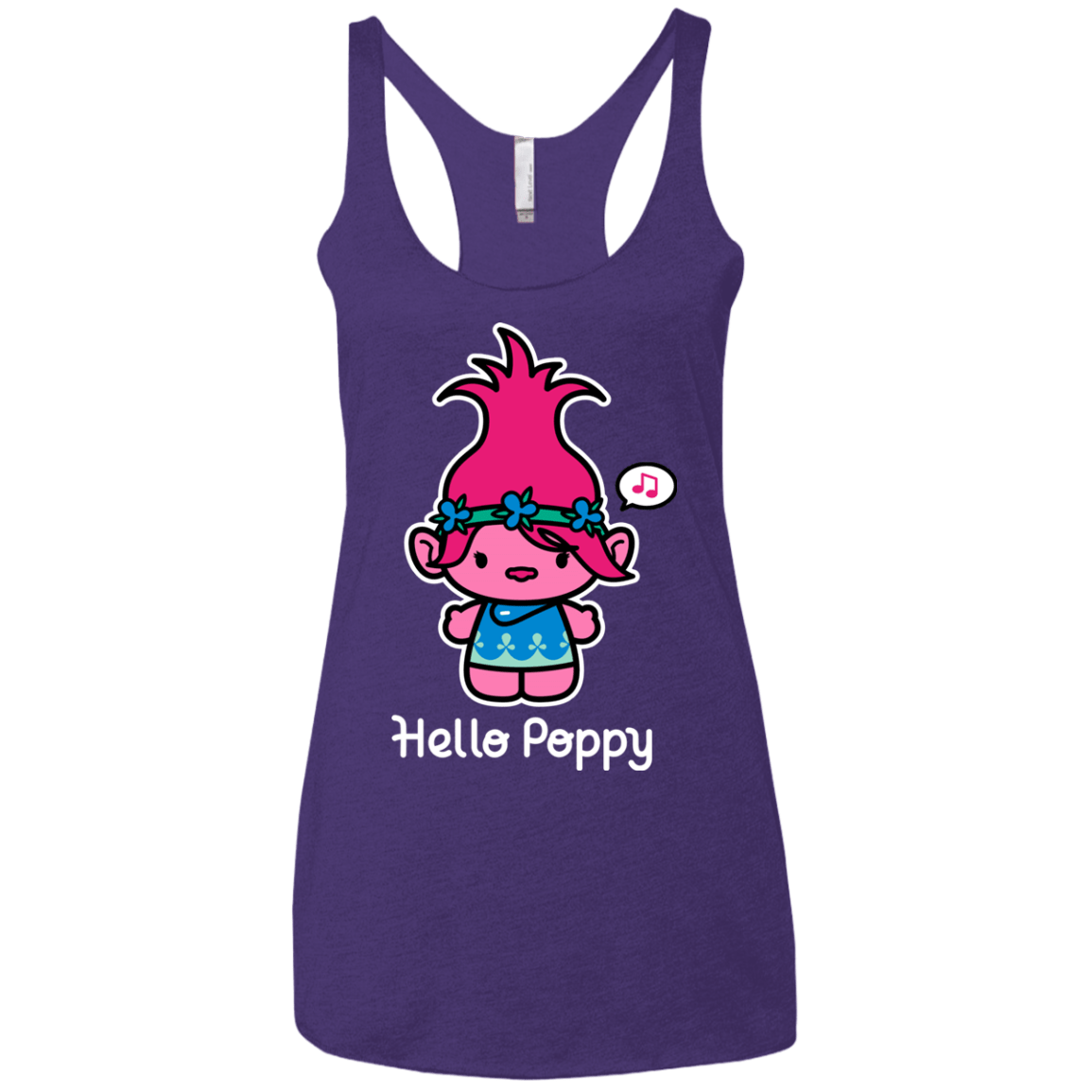 T-Shirts Purple Rush / X-Small Hello Poppy Women's Triblend Racerback Tank