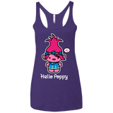 T-Shirts Purple Rush / X-Small Hello Poppy Women's Triblend Racerback Tank