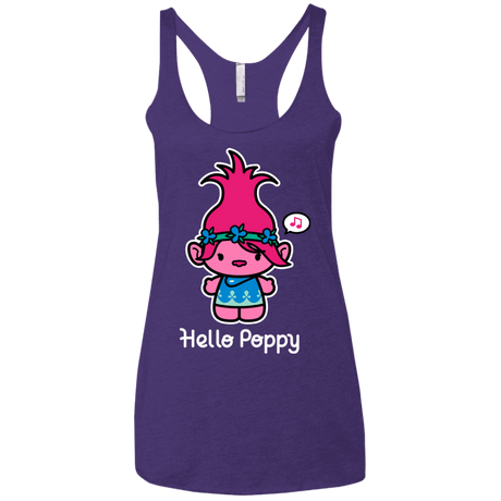 T-Shirts Purple Rush / X-Small Hello Poppy Women's Triblend Racerback Tank