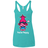 T-Shirts Tahiti Blue / X-Small Hello Poppy Women's Triblend Racerback Tank