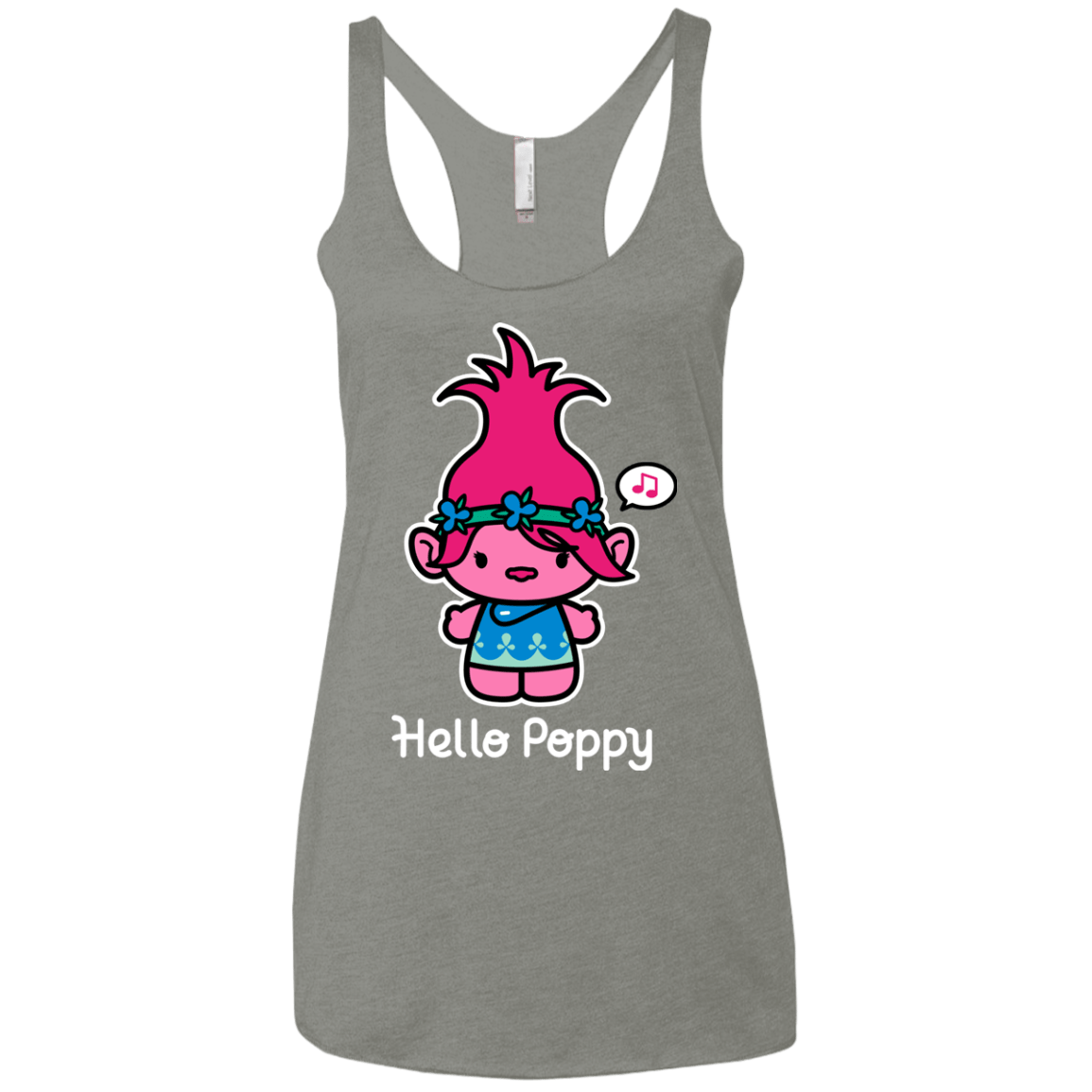 T-Shirts Venetian Grey / X-Small Hello Poppy Women's Triblend Racerback Tank