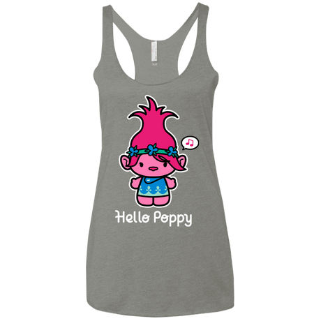T-Shirts Venetian Grey / X-Small Hello Poppy Women's Triblend Racerback Tank