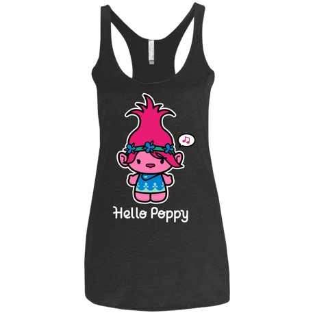 T-Shirts Vintage Black / X-Small Hello Poppy Women's Triblend Racerback Tank