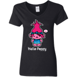 T-Shirts Black / S Hello Poppy Women's V-Neck T-Shirt