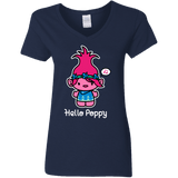 T-Shirts Navy / S Hello Poppy Women's V-Neck T-Shirt