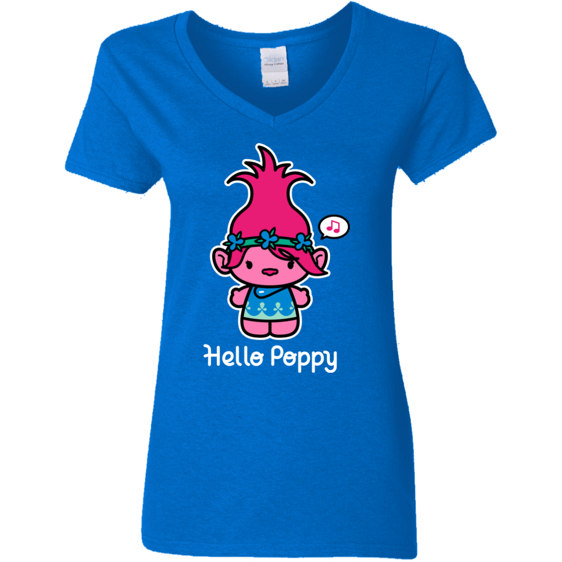 T-Shirts Royal / S Hello Poppy Women's V-Neck T-Shirt