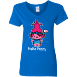 T-Shirts Royal / S Hello Poppy Women's V-Neck T-Shirt