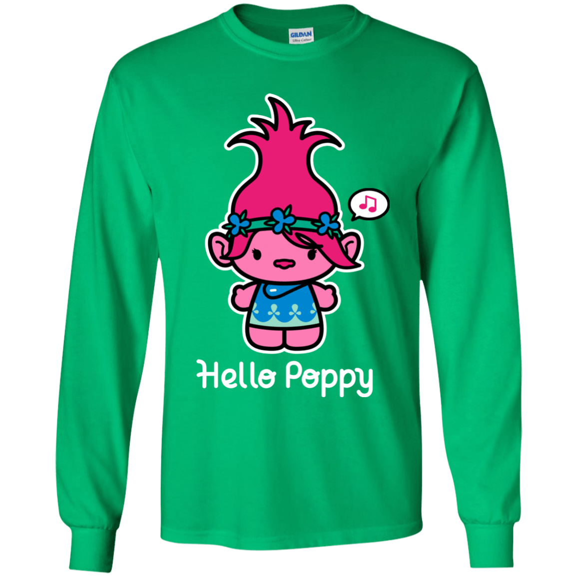 T-Shirts Irish Green / YS Hello Poppy Youth Long Sleeve T-Shirt