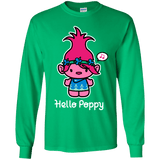 T-Shirts Irish Green / YS Hello Poppy Youth Long Sleeve T-Shirt