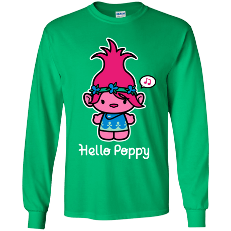 T-Shirts Irish Green / YS Hello Poppy Youth Long Sleeve T-Shirt