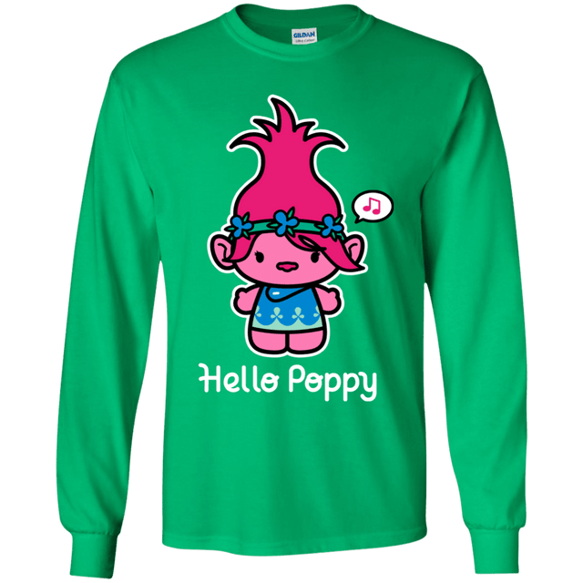 T-Shirts Irish Green / YS Hello Poppy Youth Long Sleeve T-Shirt