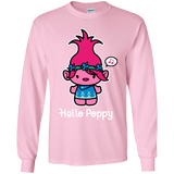 T-Shirts Light Pink / YS Hello Poppy Youth Long Sleeve T-Shirt