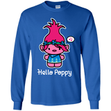 T-Shirts Royal / YS Hello Poppy Youth Long Sleeve T-Shirt