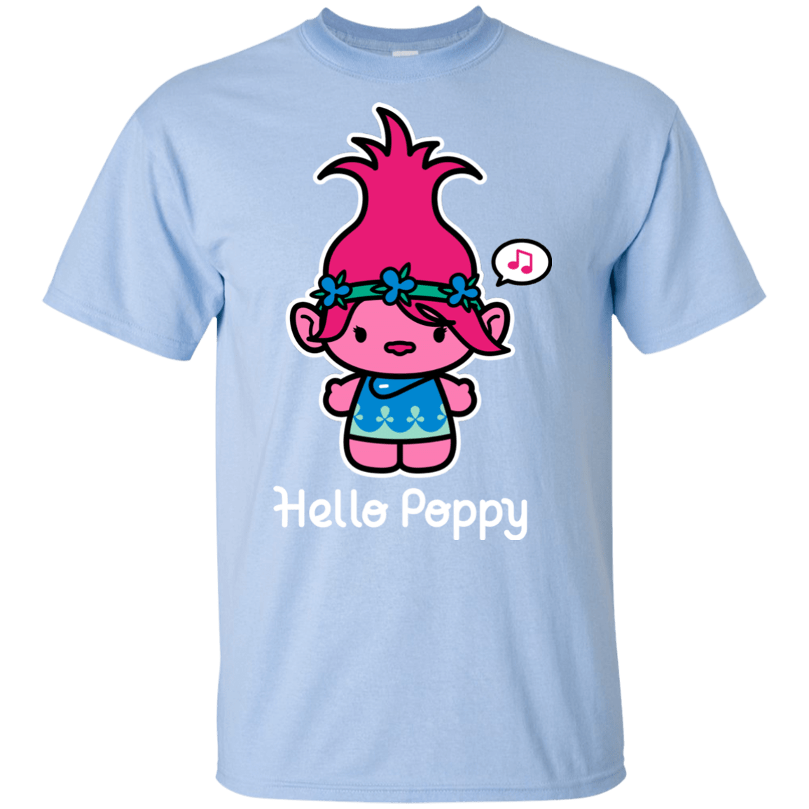 T-Shirts Light Blue / YXS Hello Poppy Youth T-Shirt