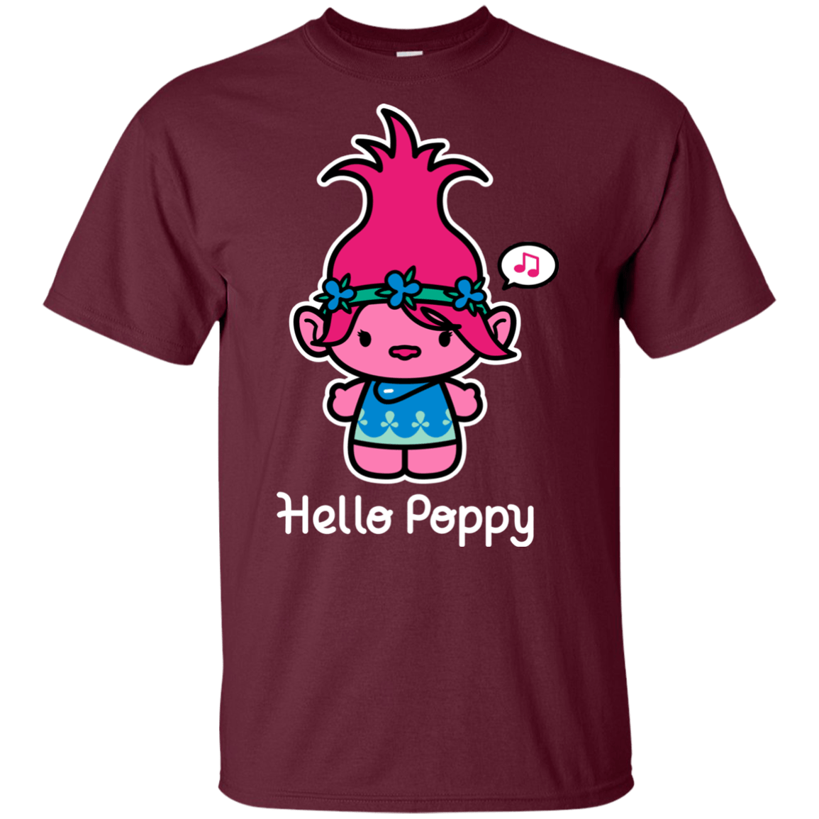 T-Shirts Maroon / YXS Hello Poppy Youth T-Shirt