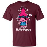 T-Shirts Maroon / YXS Hello Poppy Youth T-Shirt