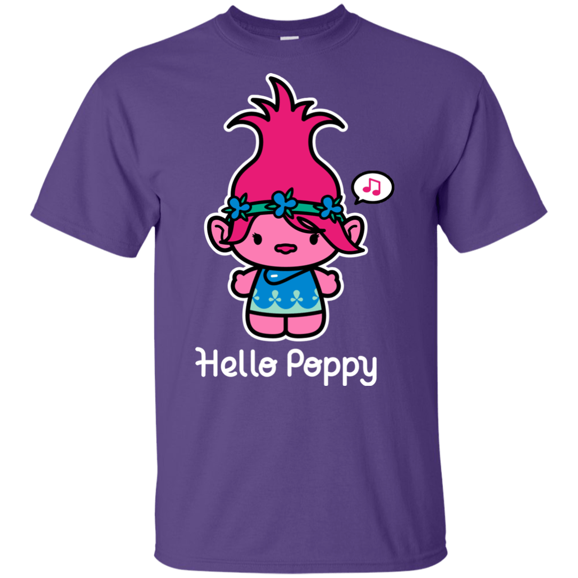 T-Shirts Purple / YXS Hello Poppy Youth T-Shirt