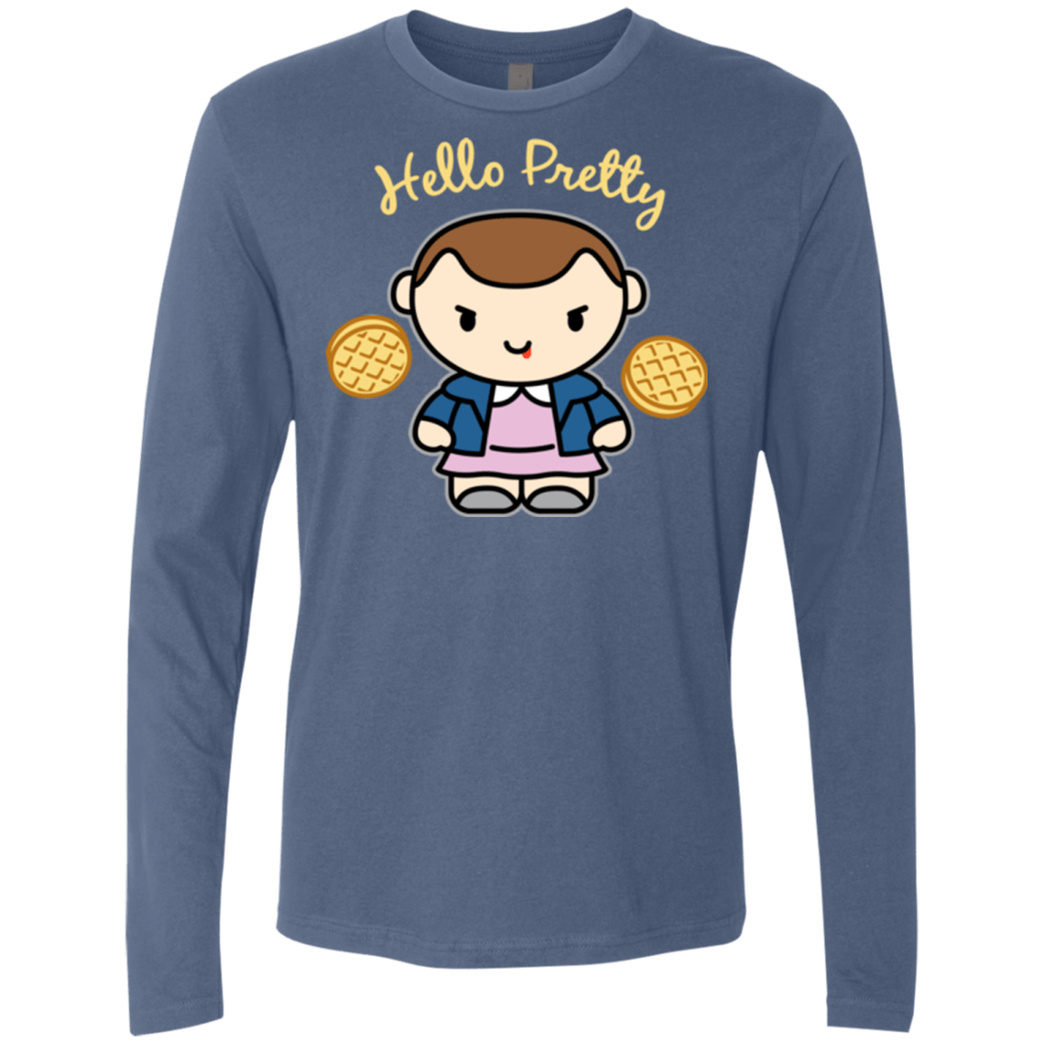T-Shirts Indigo / Small Hello Pretty Men's Premium Long Sleeve