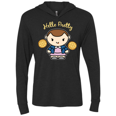 T-Shirts Vintage Black / X-Small Hello Pretty Triblend Long Sleeve Hoodie Tee